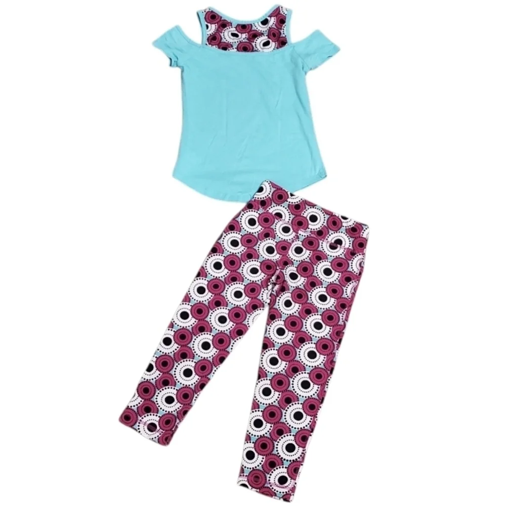 Zelos Kids Girl's 2 PC Top & Leggings Outfit S 7/8
